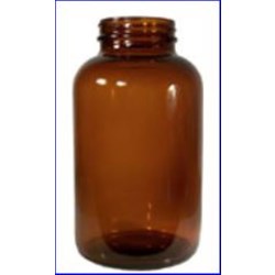 625 cc Glass Packer, Round, Amber, 53-400