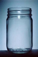 12 oz Glass Type 3 Jar, Round, Flint, 70-450 