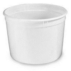 64 oz HDPE Tub, Round, 