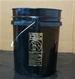 5 Gal HDPE Regrind Pail, Round, ,Baby Warning Label Metal Handle and Plastic Grip