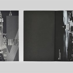 City lights in the new black booklet “Skylines”