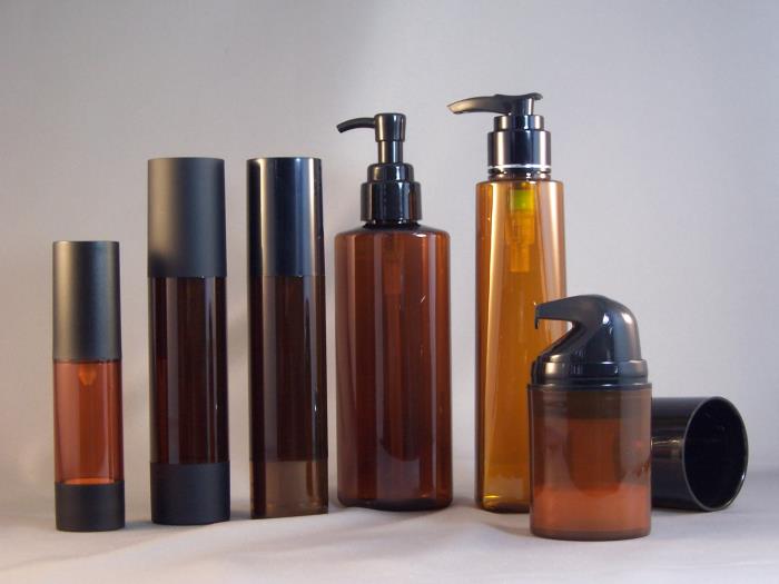 Amber Colored Skincare Packaging Collection