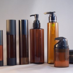 Amber Colored Skincare Packaging Collection