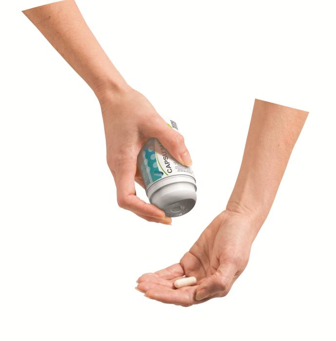 CapsuMatic dispenses gel capsules one at a time!