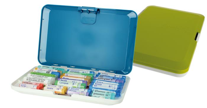 Pilbox Homeo for storing tubes of homeopathic medicines