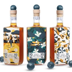 Pastis 12/12 de Saint-Tropez in 50s French-styled glass bottles