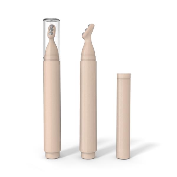 6.6mL Refillable Airless Skincare Pen with Tri Roller Ball Applicator