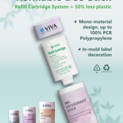 
                                            
                                        
                                        Stay Fresh with Less Plastic Waste: VIVA Refillable PCR Deodorant Sticks